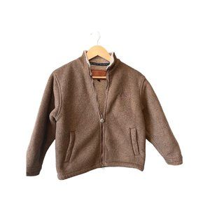 Outback Trading Company Kids Full Zip Brown Fleece Jacket Medium SEE DESCRIPTION